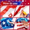 12 Pcs Patriotic Eagle Balloon USA Red White and Blue Elections Party Decorations Large Eagle Foil Balloons Star American Flag decor for Veterans Day Birthday Party